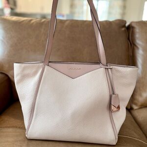 Michael Kors Pink Blush and Rose Tote Bag with Rose Gold Hardware